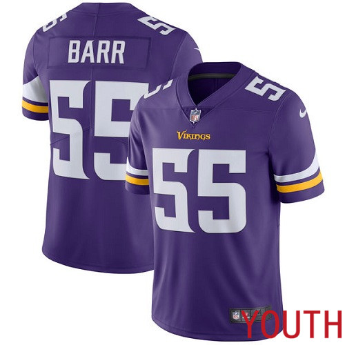Minnesota Vikings 55 Limited Anthony Barr Purple Nike NFL Home Youth Jersey Vapor Untouchable